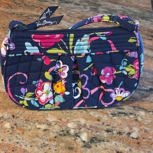 Vera Bradley Navy Floral Quilted Clutch